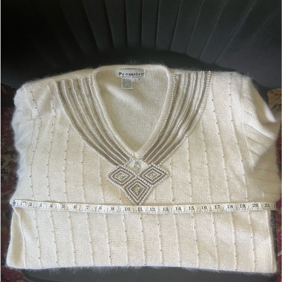 Vintage 1980’s Premier Designer Collection Silk & Angora Sweater Large - Picture 8 of 8